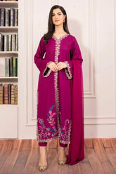 BATIK - 3PC LAWN EMBROIDERED SHIRT WITH CHIFFON DUPATTA AND TROUSER - HZG2080